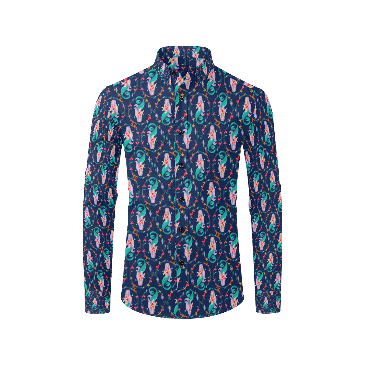 Mermaid Girl Cute Design Print Men's Long Sleeve Shirt
