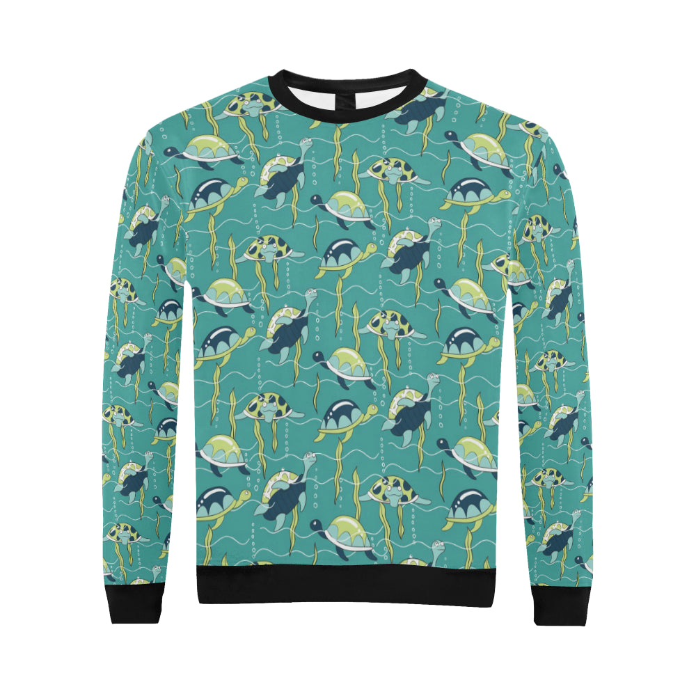 Sea Turtle Pattern Print Design T08 Men Long Sleeve Sweatshirt