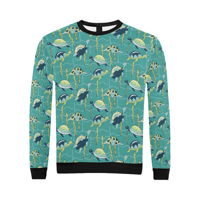 Sea Turtle Pattern Print Design T08 Men Long Sleeve Sweatshirt