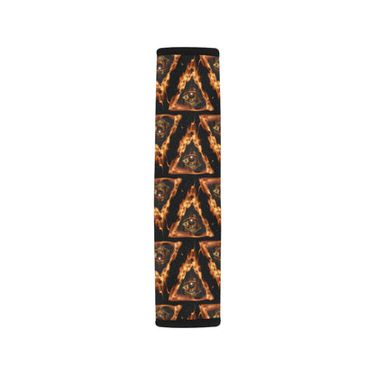 Eye of Horus in Flame Print Car Seat Belt Cover