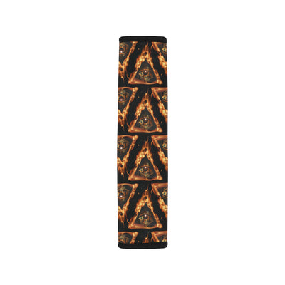 Eye of Horus in Flame Print Car Seat Belt Cover