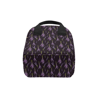 Lavender Pattern Print Design LV05 Insulated Lunch Bag