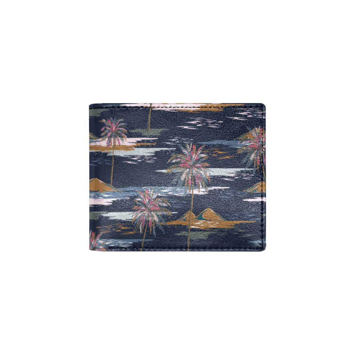 Pacific island Pattern Print Design A06 Men's ID Card Wallet