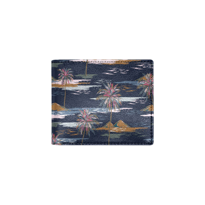 Pacific island Pattern Print Design A06 Men's ID Card Wallet