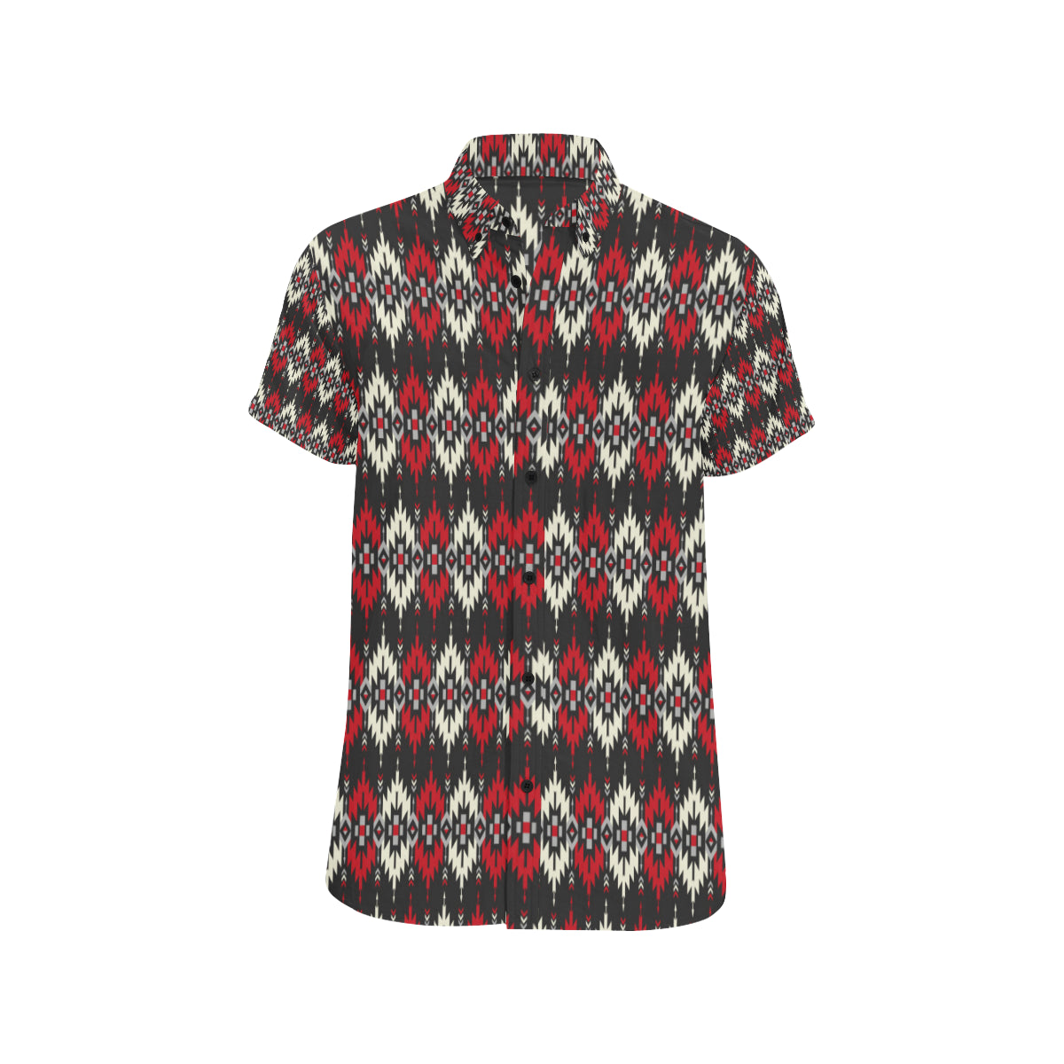 Southwestern Pattern Men's Short Sleeve Button Up Shirt