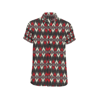Southwestern Pattern Men's Short Sleeve Button Up Shirt