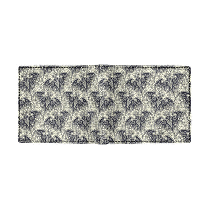 Bat Tribal Pattern Print Design 06 Men's ID Card Wallet