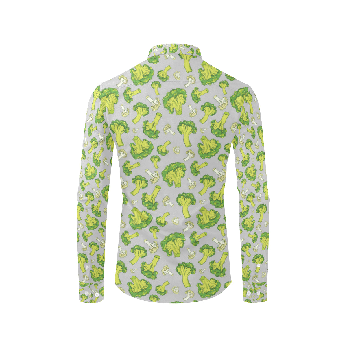 Broccoli Pattern Print Design 03 Men's Long Sleeve Shirt