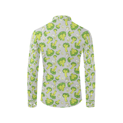 Broccoli Pattern Print Design 03 Men's Long Sleeve Shirt