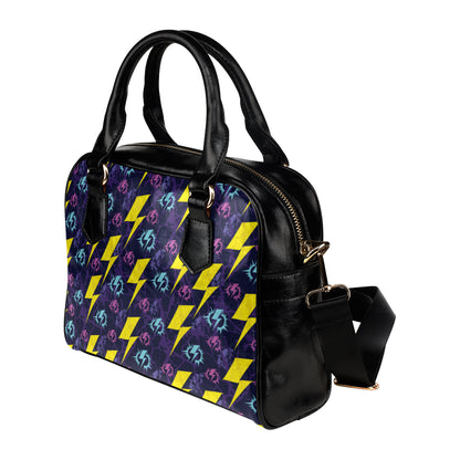 Lightning Thunder Pattern Print Design 01 Shoulder Handbag