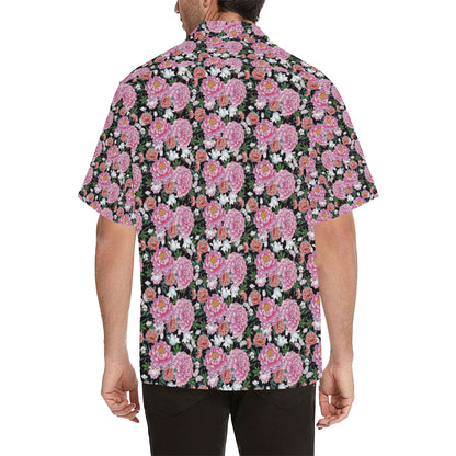 Dahlia Pattern Print Design 02 Men's Hawaiian Shirt