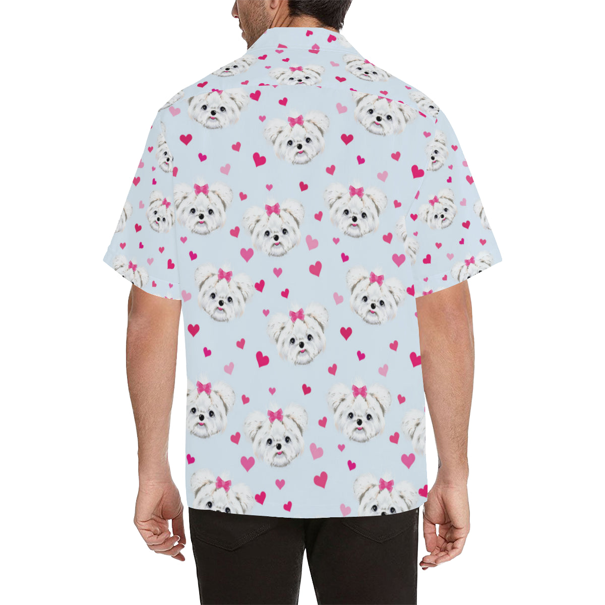 Maltese Pattern Print Design 03 Men's Hawaiian Shirt