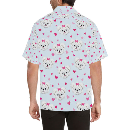 Maltese Pattern Print Design 03 Men's Hawaiian Shirt