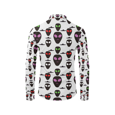 Alien Pattern Print Design 06 Men's Long Sleeve Shirt