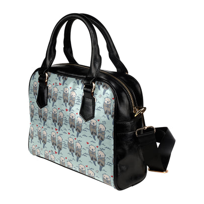 Sea Otter Pattern Print Design 03 Shoulder Handbag