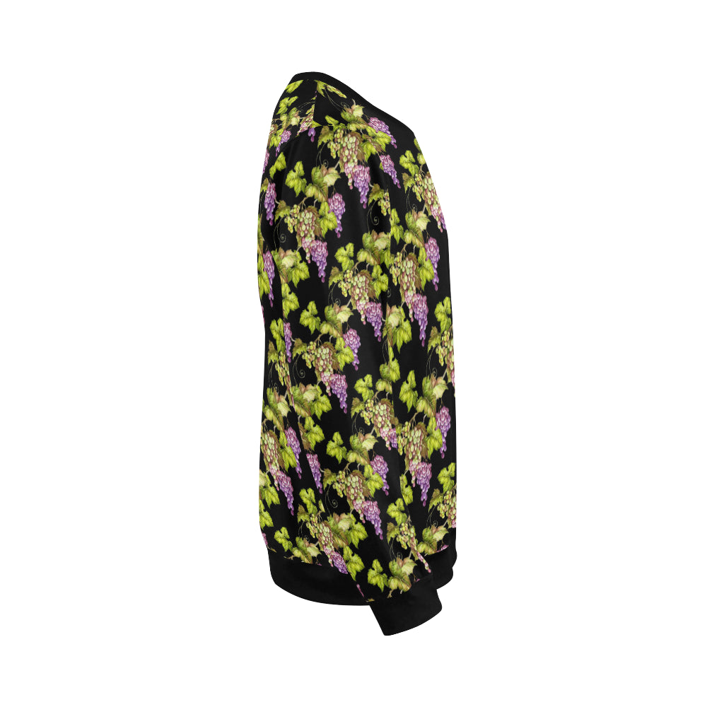 Grape Pattern Print Design GP04 Men Long Sleeve Sweatshirt