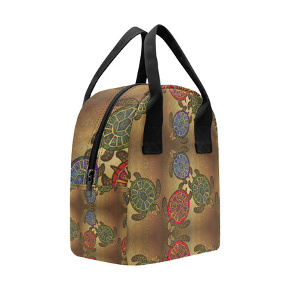 Sea Turtle Tribal Colorful Insulated Lunch Bag