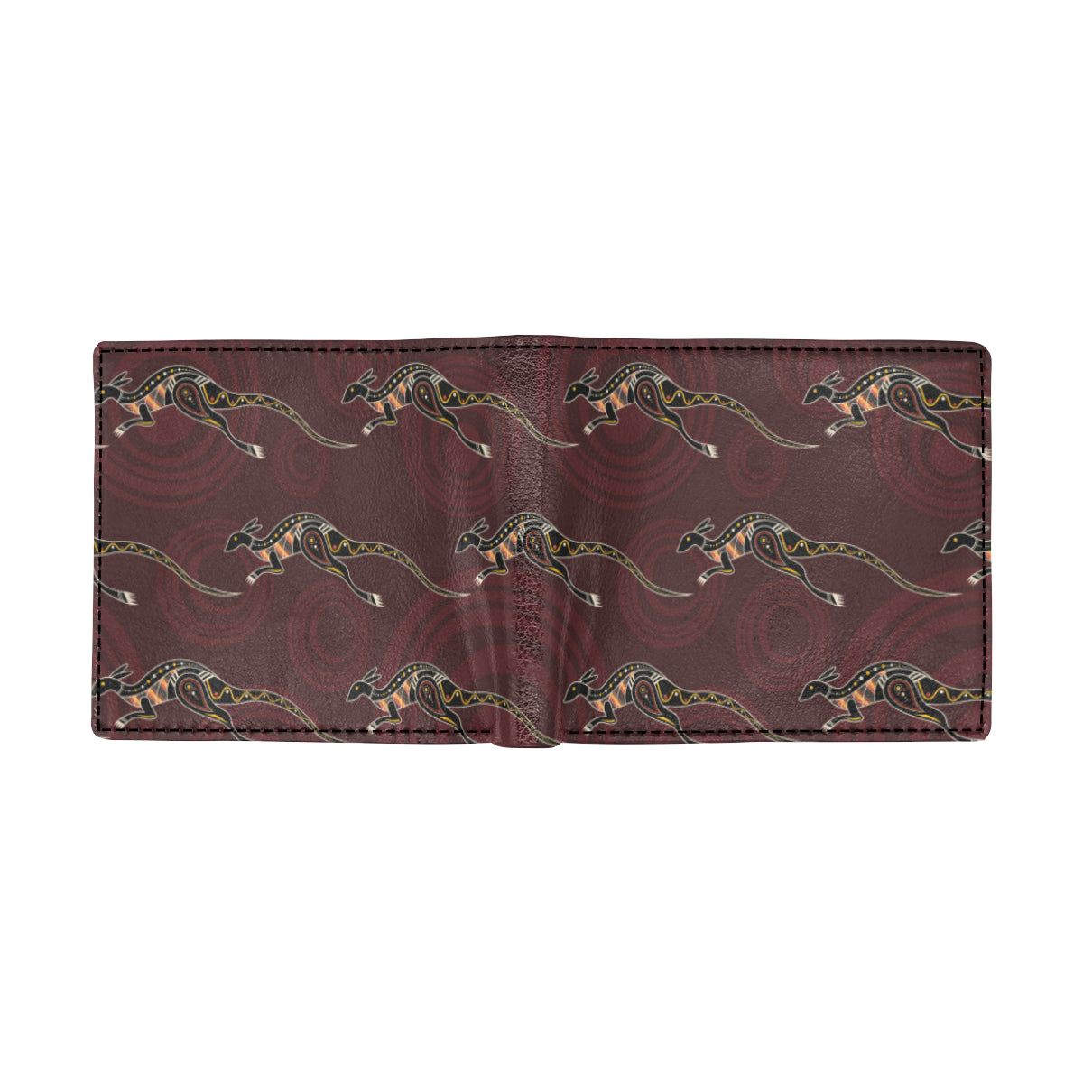 Kangaroos Pattern Print Design 05 Men's ID Card Wallet