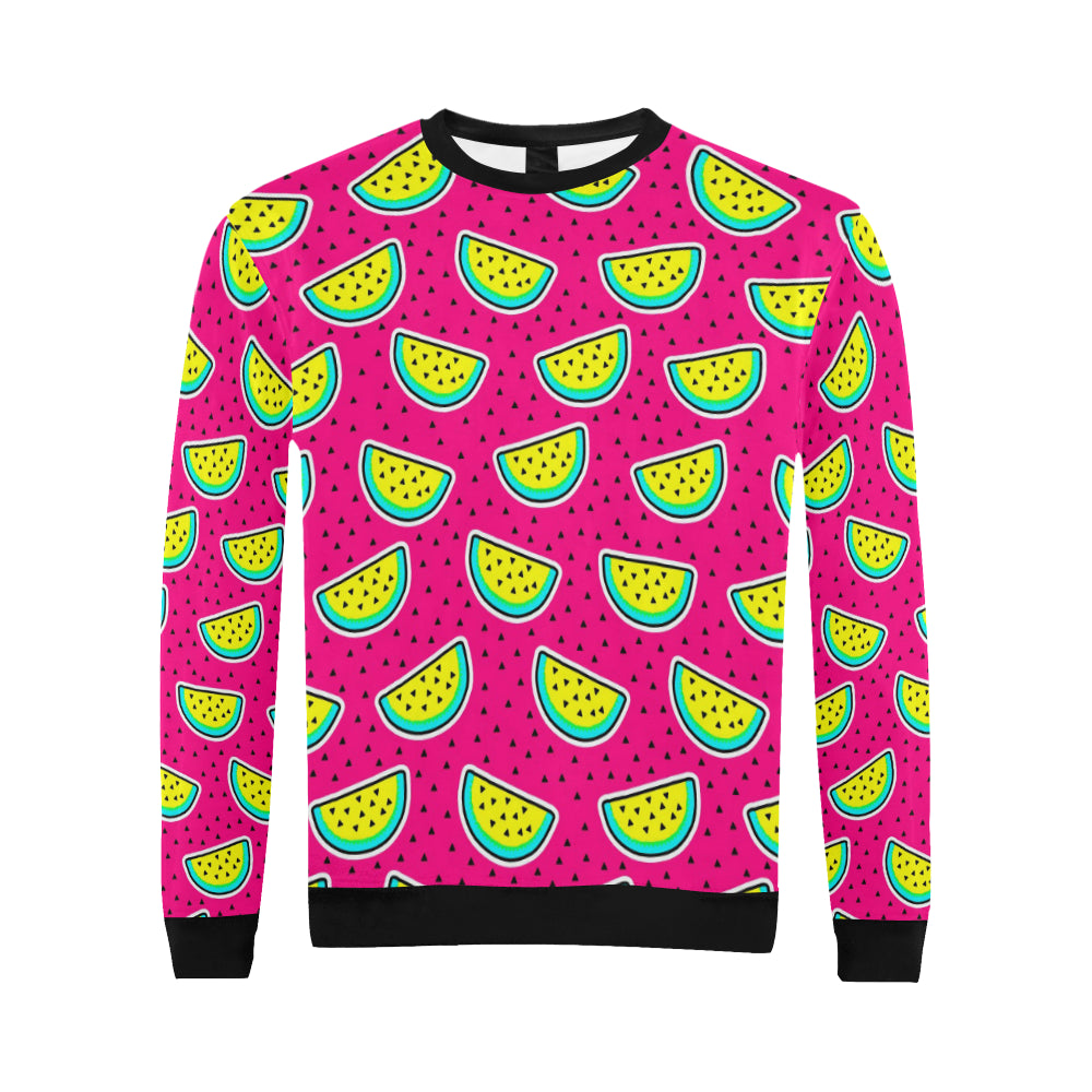 Watermelon Pattern Print Design WM04 Men Long Sleeve Sweatshirt