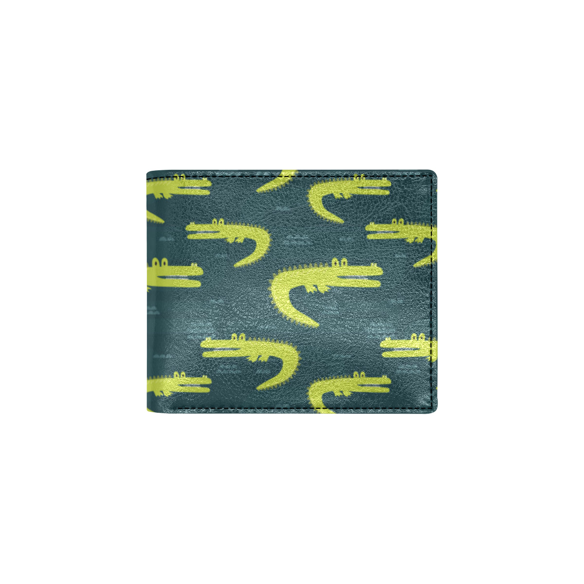 Alligator Pattern Print Design 03 Men's ID Card Wallet