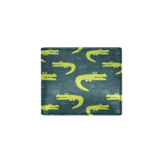 Alligator Pattern Print Design 03 Men's ID Card Wallet