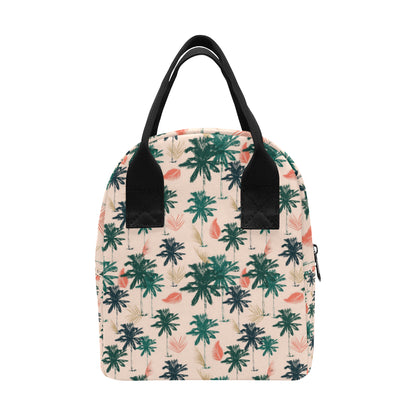Palm Tree Pattern Print Design PT014 Insulated Lunch Bag