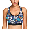 Hibiscus Pattern Print Design HB030 Sports Bra