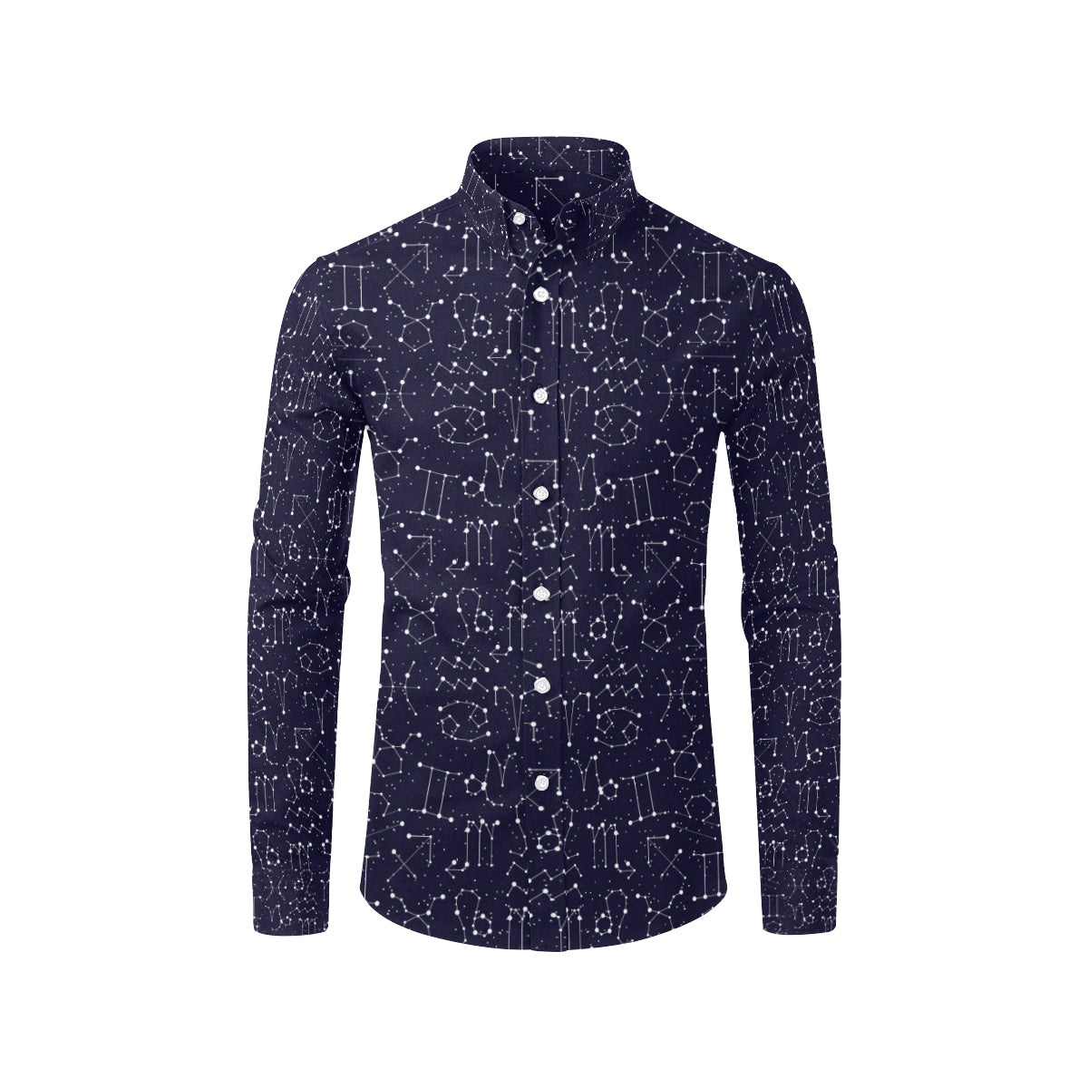 Zodiac Pattern Design Print Men's Long Sleeve Shirt