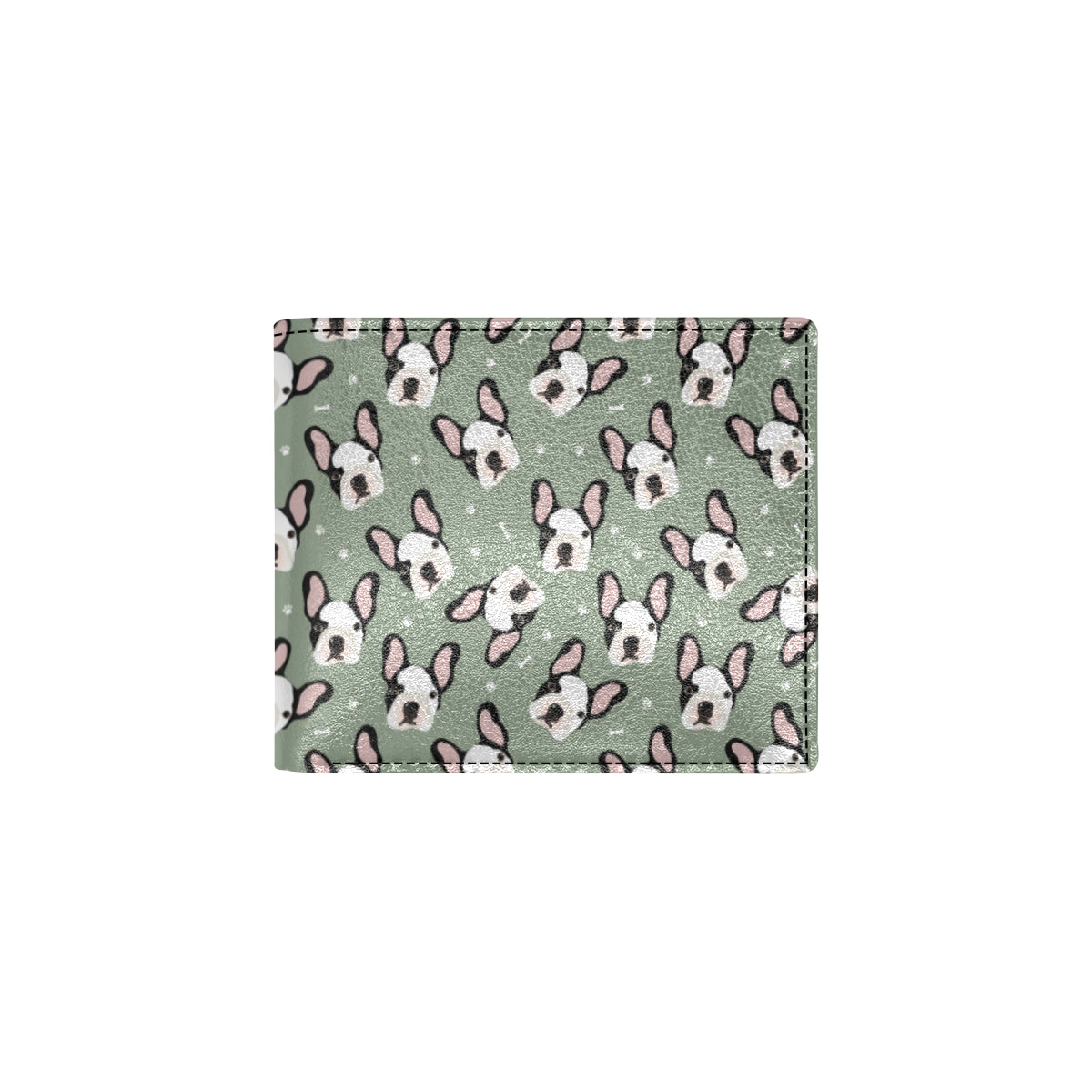 Boston Terrier Pattern Print Design 05 Men's ID Card Wallet