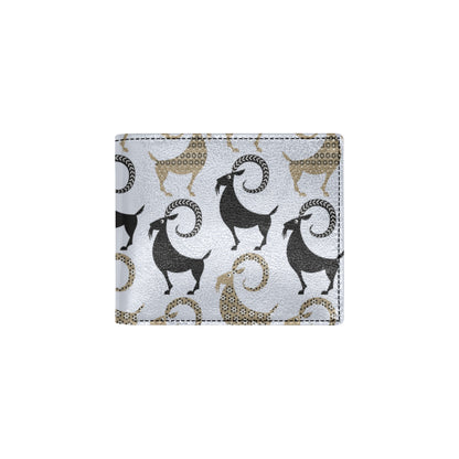 Goat Pattern Print Design 03 Men's ID Card Wallet