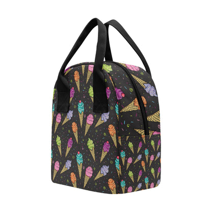 Ice Cream Pattern Print Design IC06 Insulated Lunch Bag