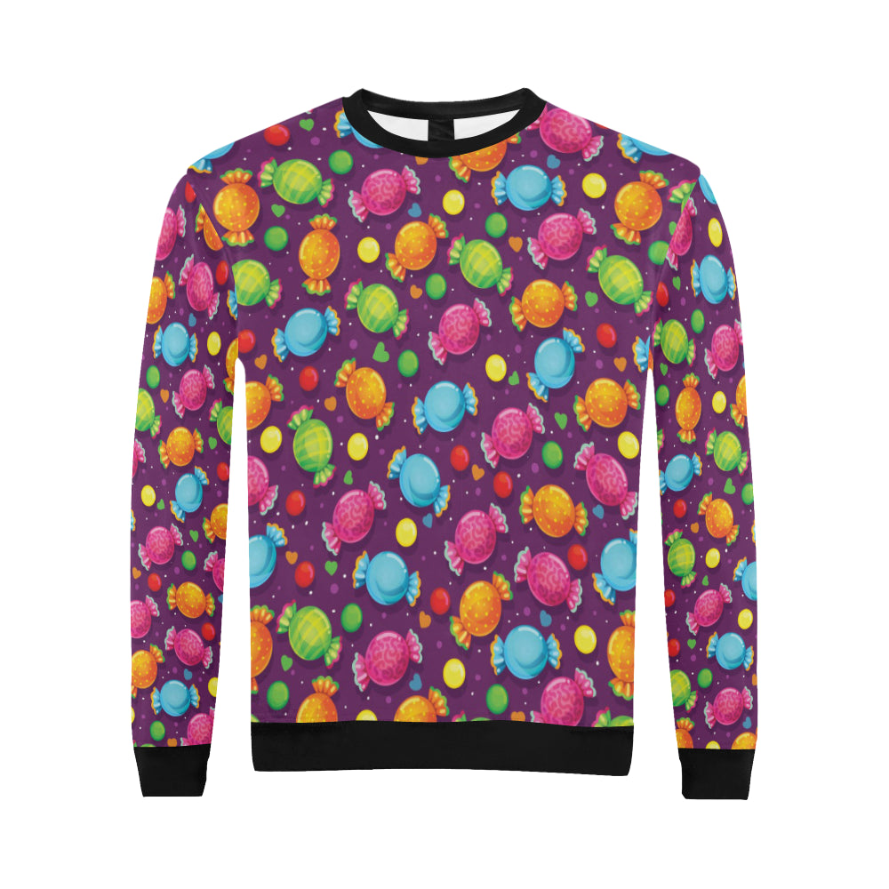Candy Pattern Print Design CA05 Men Long Sleeve Sweatshirt