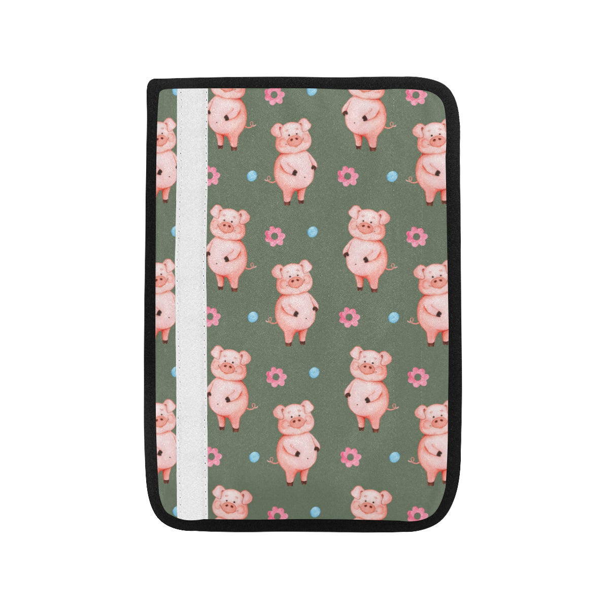 Pig Pattern Print Design 03 Car Seat Belt Cover