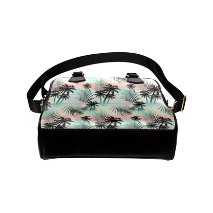 Palm Tree Pattern Print Design A03 Shoulder Handbag