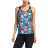 Sugar Skull Rose Pattern Women's Racerback Tank Top