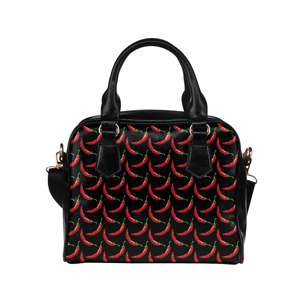 Chilli Pepper Pattern Print Design 01 Shoulder Handbag