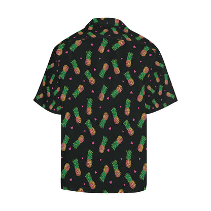 Neon Pineapple Pattern Print Design A04 Men's Hawaiian Shirt