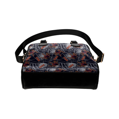 Tarantula Spiderwebs Pattern Print Design 01 Shoulder Handbag