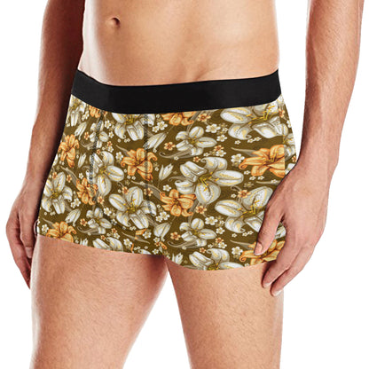 Lily Pattern Print Design 01 Men's Boxer Briefs
