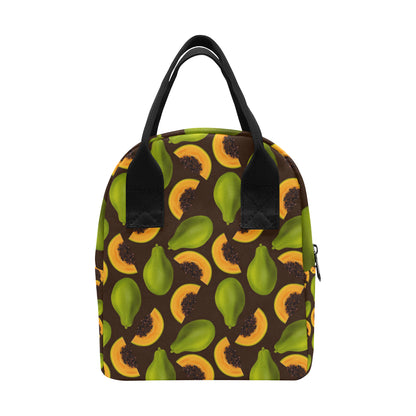 Papaya Pattern Print Design PP04 Insulated Lunch Bag