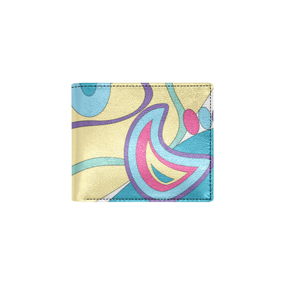 Funky Retro Pattern Print Design A01 Men's ID Card Wallet
