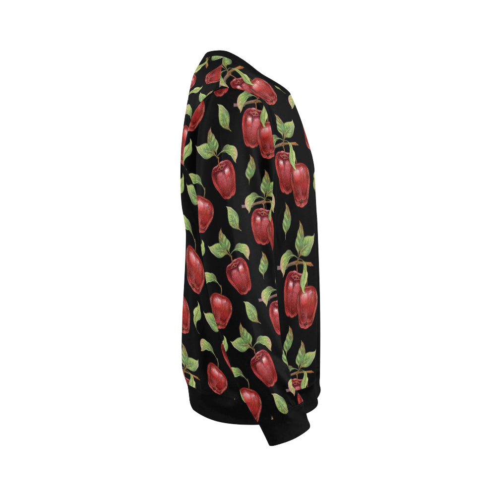 Apple Pattern Print Design AP011 Men Long Sleeve Sweatshirt
