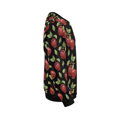 Apple Pattern Print Design AP011 Men Long Sleeve Sweatshirt