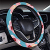 Cherry Blossom Pattern Print Design CB09 Steering Wheel Cover with Elastic Edge