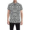 Polynesian Tattoo Pattern Men's Short Sleeve Button Up Shirt