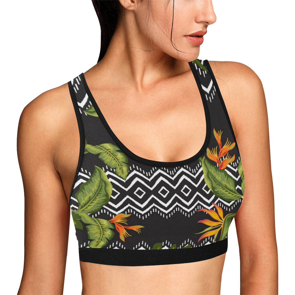 Bird Of Paradise Pattern Print Design BOP07 Sports Bra