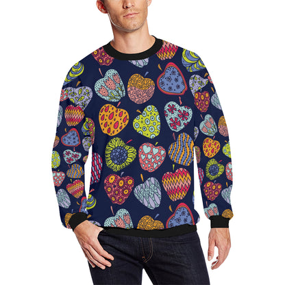 Apple Pattern Print Design AP05 Men Long Sleeve Sweatshirt