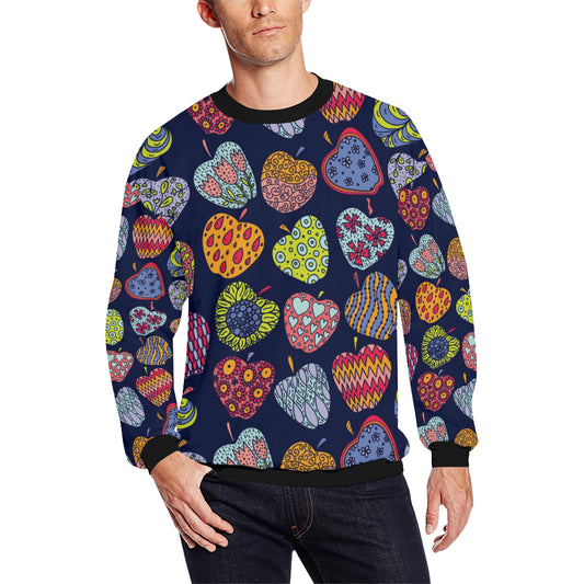 Apple Pattern Print Design AP05 Men Long Sleeve Sweatshirt