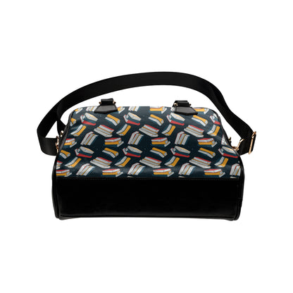 Book Pattern Print Design 07 Shoulder Handbag