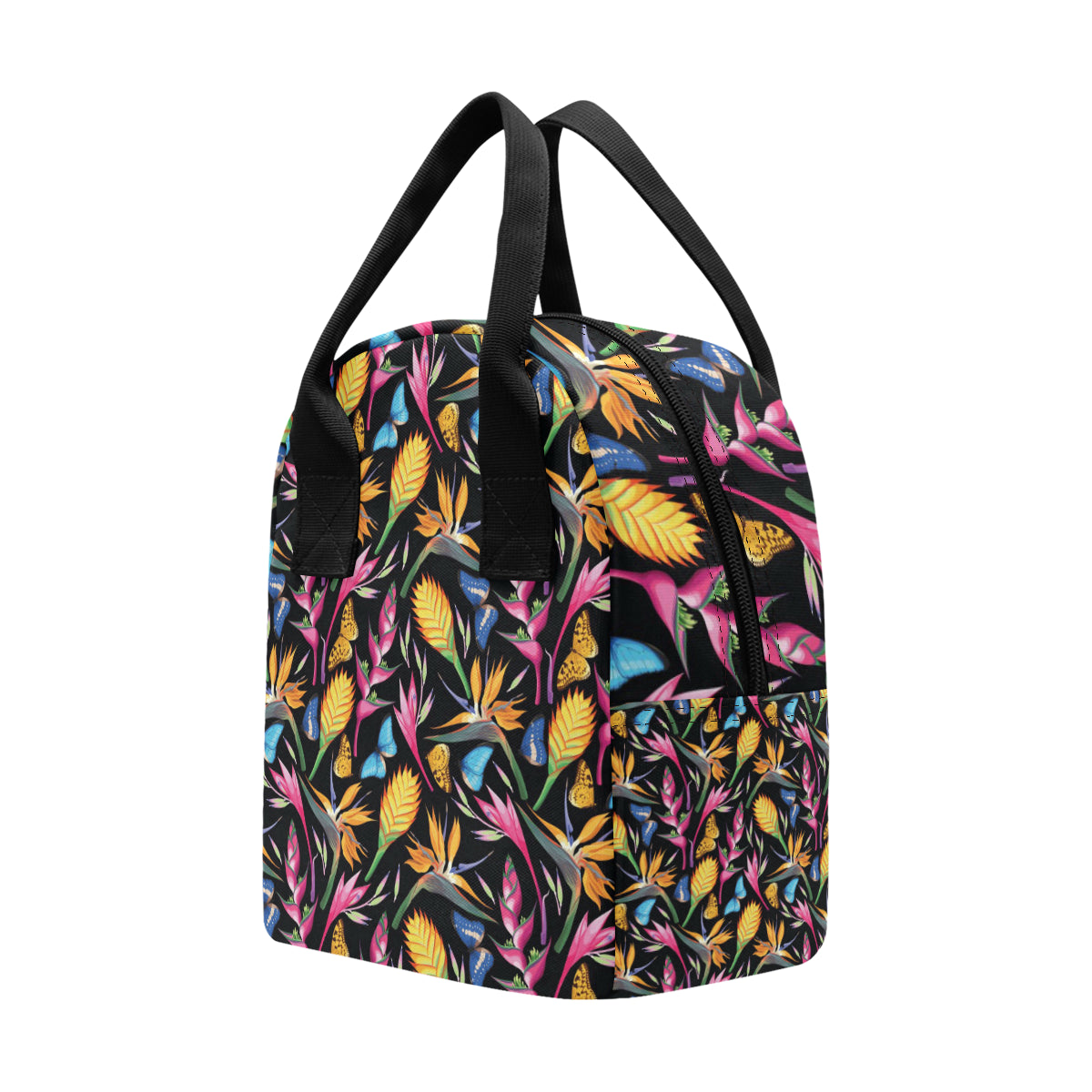 Tropical Flower Pattern Print Design TF016 Insulated Lunch Bag